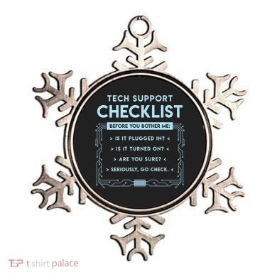 Tech Support Checklist Funny Computer Geek Sysadmin Gift Ornament