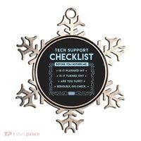 Tech Support Checklist Funny Computer Geek Sysadmin Gift Ornament thumb 0