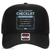 Tech Support Checklist Funny Computer Geek Sysadmin Gift Hat thumb 0