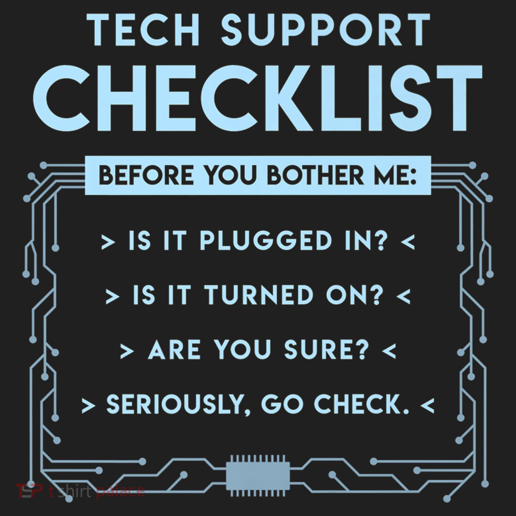 Tech Support Checklist Funny Computer Geek Sysadmin Gift Hat