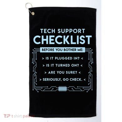 Tech Support Checklist Funny Computer Geek Sysadmin Gift Golf Towel