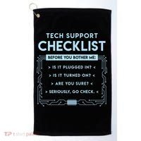 Tech Support Checklist Funny Computer Geek Sysadmin Gift Golf Towel thumb 0