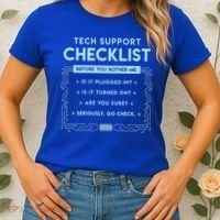 Tech Support Checklist Funny Computer Geek Sysadmin Gift Women's T-Shirt thumb 2
