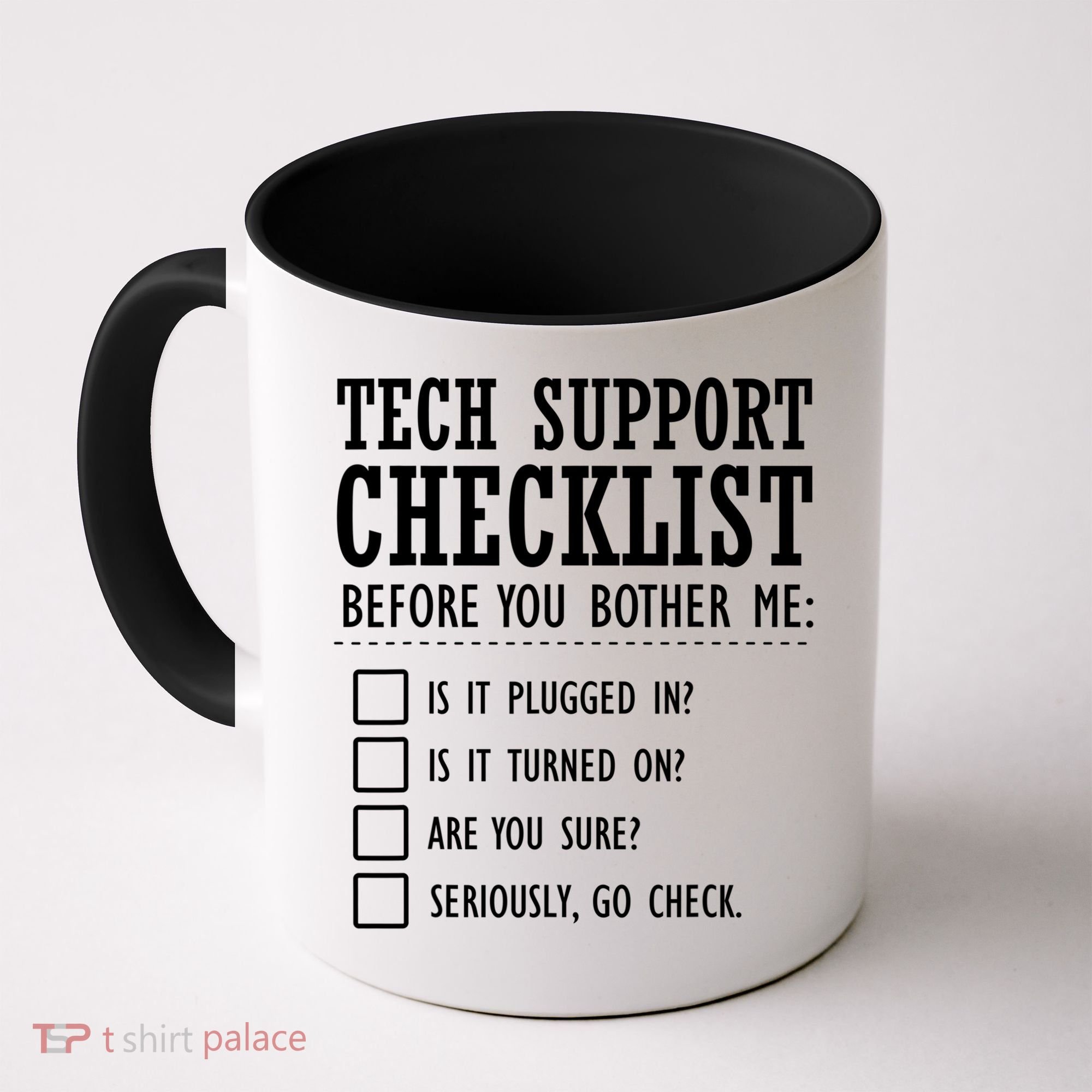 Tech Support Checklist Funny Computer Geek Sysadmin Gift Coffee Mug