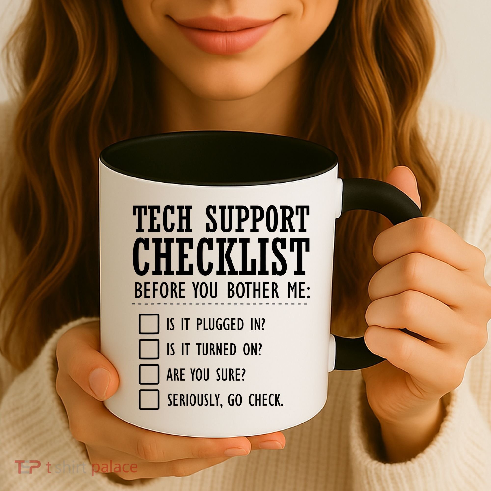 Tech Support Checklist Funny Computer Geek Sysadmin Gift Coffee Mug