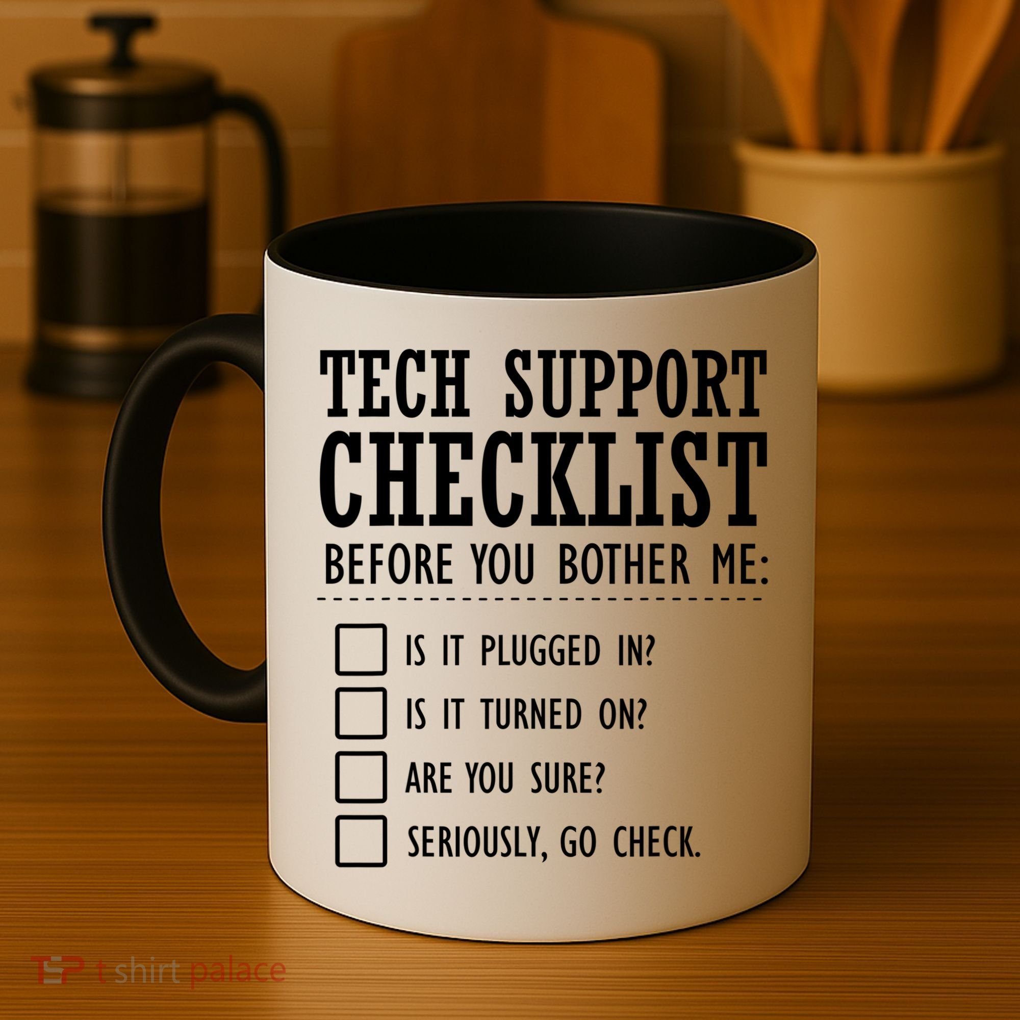 Tech Support Checklist Funny Computer Geek Sysadmin Gift Coffee Mug