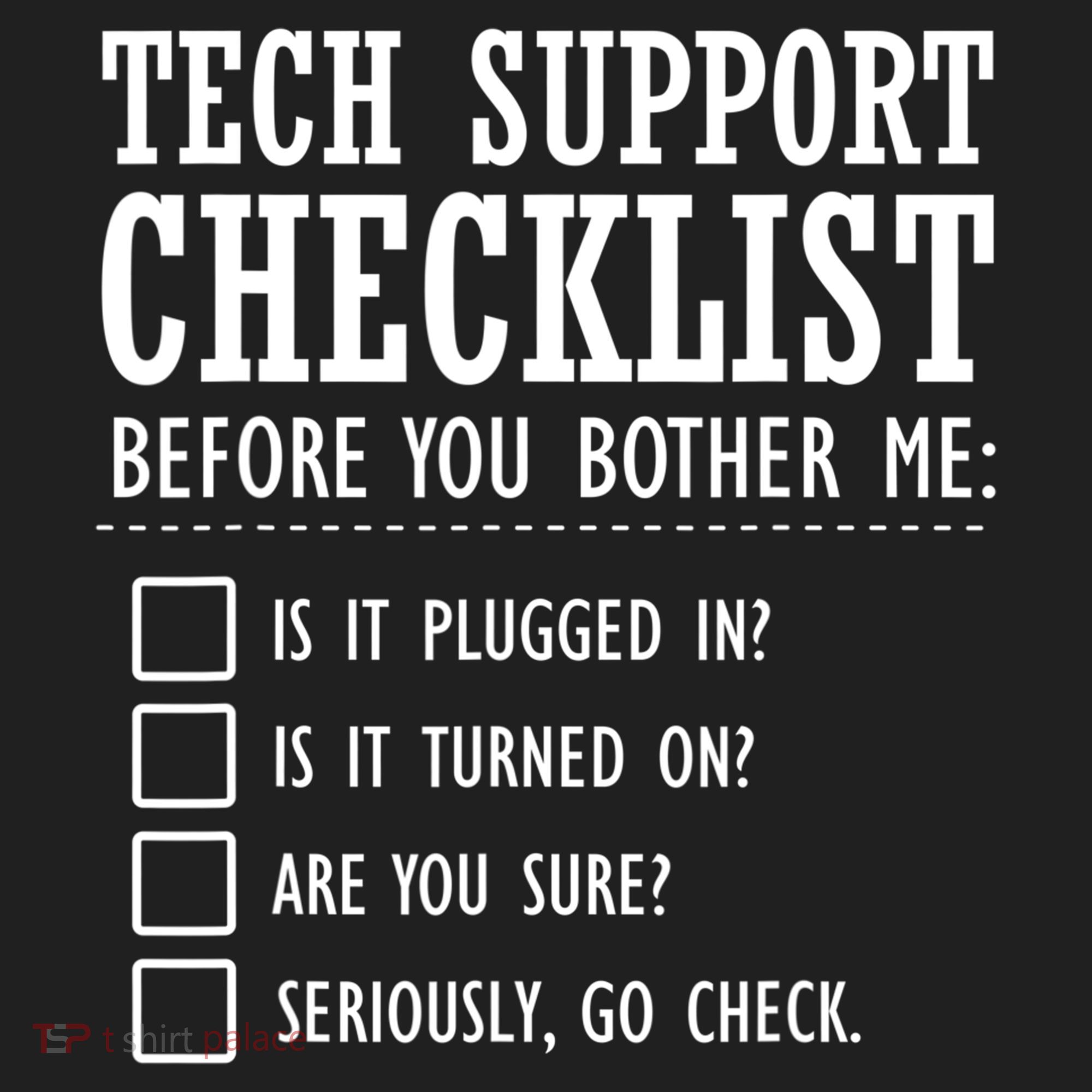 Tech Support Checklist Funny Computer Geek Sysadmin Gift Hat