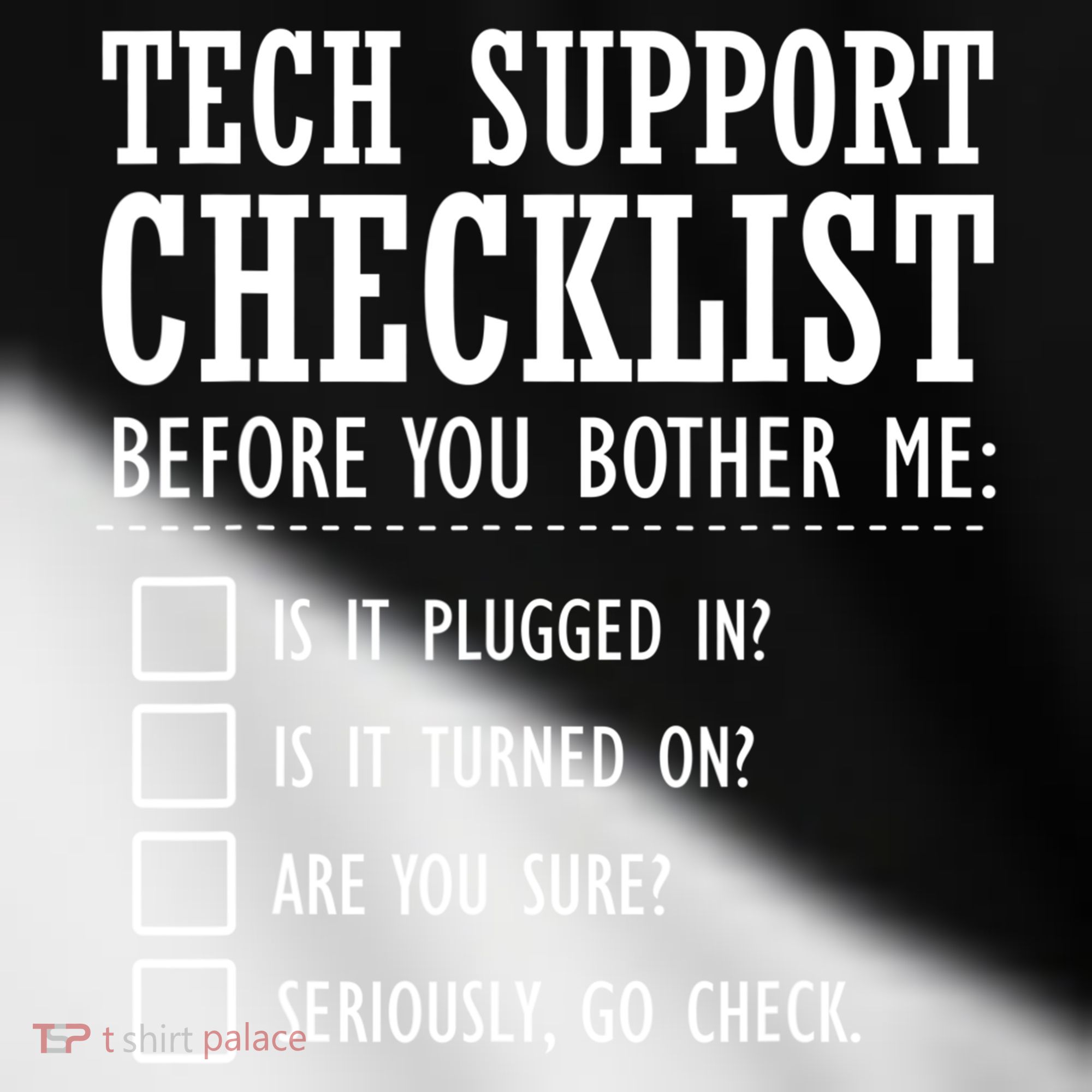 Tech Support Checklist Funny Computer Geek Sysadmin Gift Toddler Fine Jersey T-Shirt