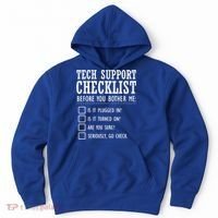 Tech Support Checklist Funny Computer Geek Sysadmin Gift Hoodie thumb 0