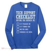 Tech Support Checklist Funny Computer Geek Sysadmin Gift Long Sleeve Shirt thumb 0