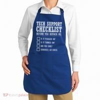 Tech Support Checklist Funny Computer Geek Sysadmin Gift Apron thumb 2