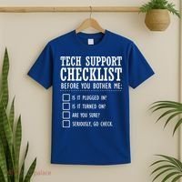 Tech Support Checklist Funny Computer Geek Sysadmin Gift T-Shirt thumb 2