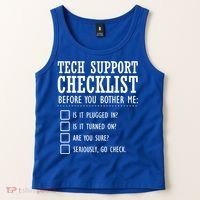 Tech Support Checklist Funny Computer Geek Sysadmin Gift Tank Top thumb 2