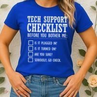 Tech Support Checklist Funny Computer Geek Sysadmin Gift Women's T-Shirt thumb 2