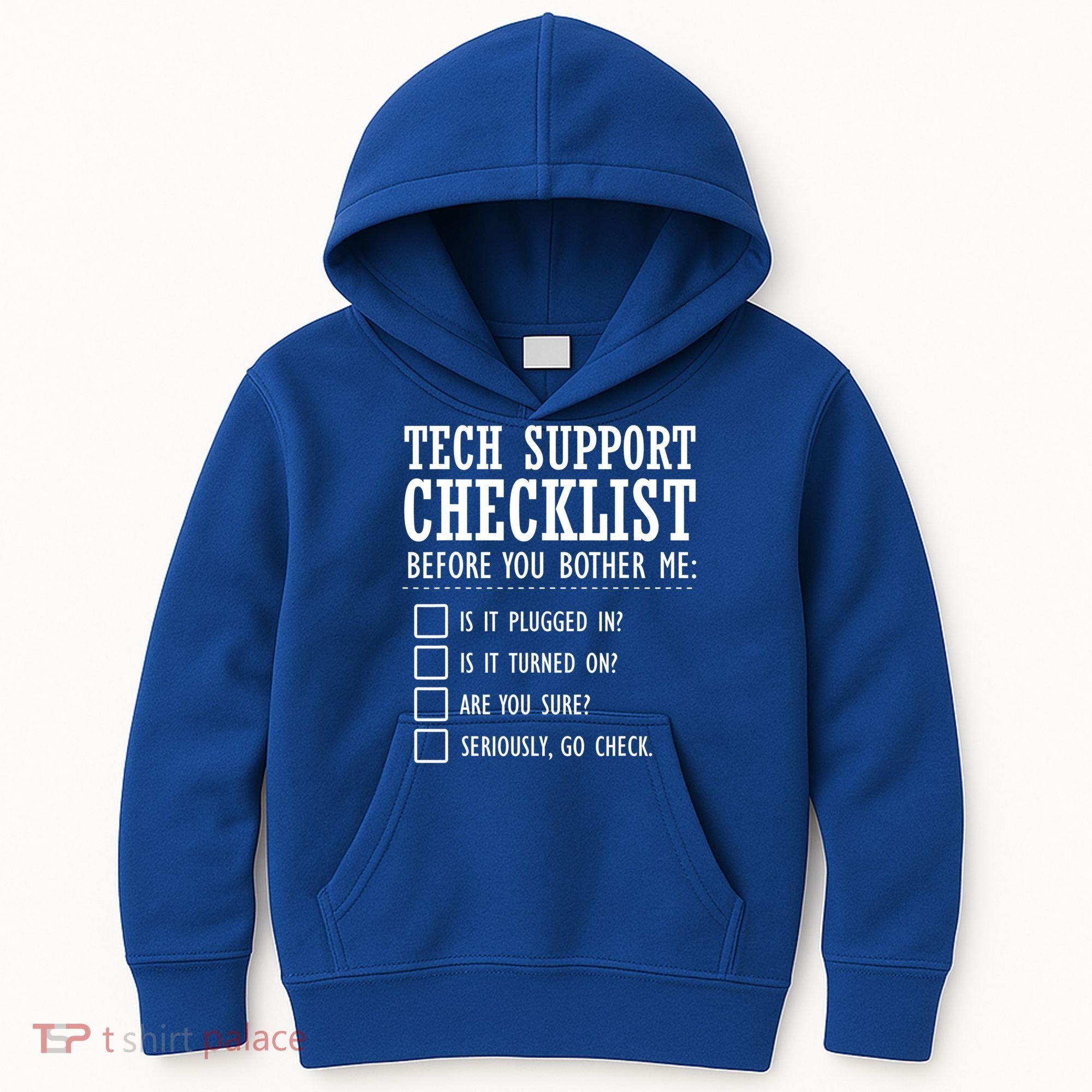 Tech Support Checklist Funny Computer Geek Sysadmin Gift Kids Hoodie