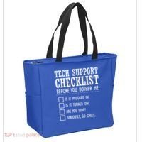 Tech Support Checklist Funny Computer Geek Sysadmin Gift Tote Bag thumb 2