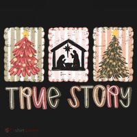 True Story Christian Christmas Jesus Birthday Polo thumb 3