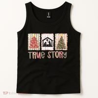 True Story Christian Christmas Jesus Birthday Tank Top thumb 2