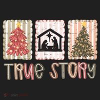 True Story Christian Christmas Jesus Birthday Golf Towel thumb 3