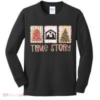 True Story Christian Christmas Jesus Birthday Kids Long Sleeve Shirt thumb 0