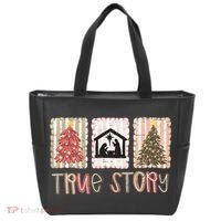True Story Christian Christmas Jesus Birthday Tote Bag thumb 0