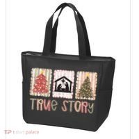 True Story Christian Christmas Jesus Birthday Tote Bag thumb 3