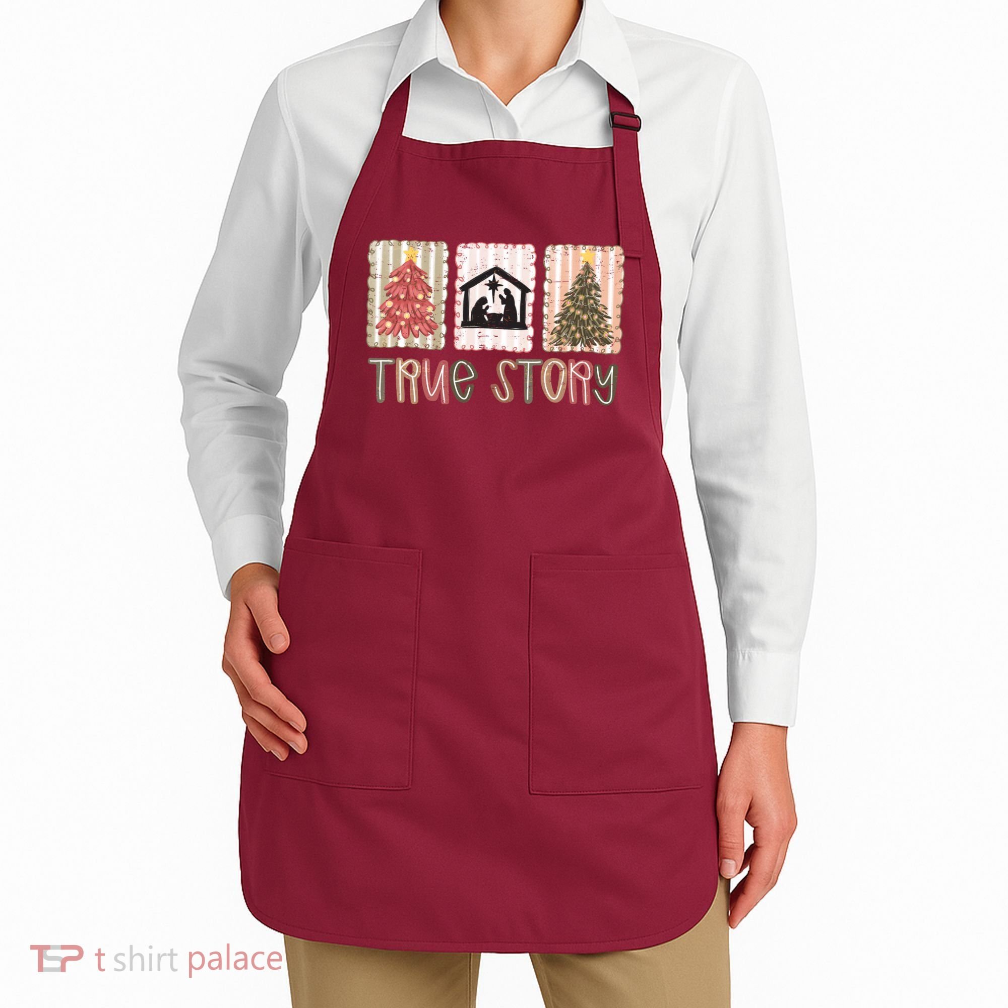 True Story Christian Christmas Jesus Birthday Apron
