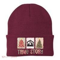 True Story Christian Christmas Jesus Birthday Beanie thumb 0