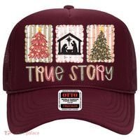 True Story Christian Christmas Jesus Birthday Hat thumb 0