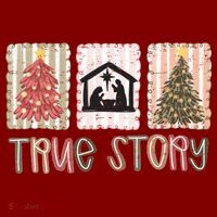 True Story Christian Christmas Jesus Birthday Kids Sweatshirt thumb 2