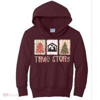 True Story Christian Christmas Jesus Birthday Kids Hoodie thumb 0