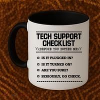 Tech Support Checklist Funny Computer Geek Sysadmin Gift Coffee Mug thumb 2