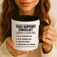 Tech Support Checklist Funny Computer Geek Sysadmin Gift Coffee Mug thumb 3