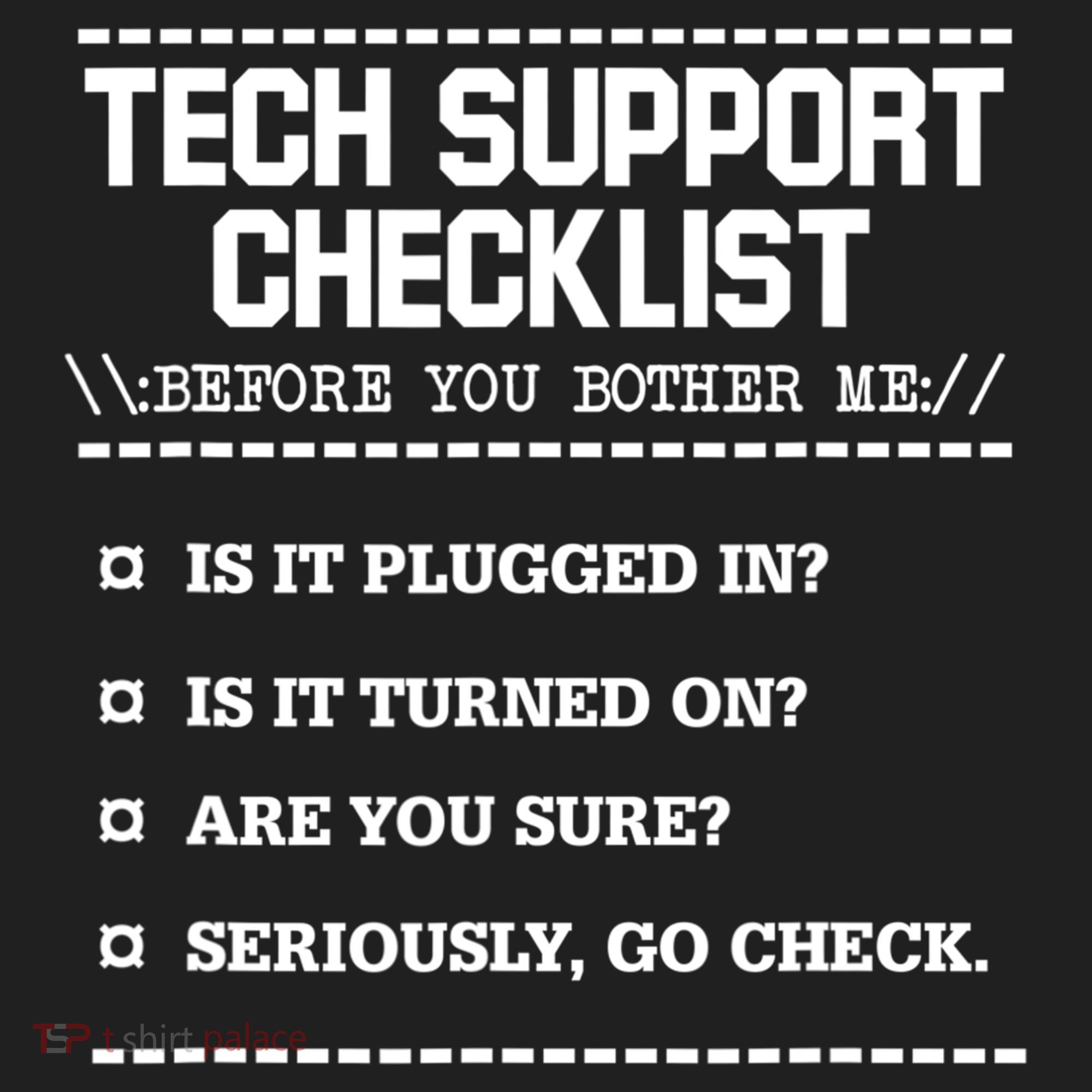 Tech Support Checklist Funny Computer Geek Sysadmin Gift Hat