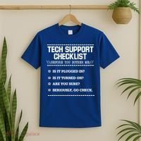 Tech Support Checklist Funny Computer Geek Sysadmin Gift T-Shirt thumb 2