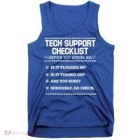 Tech Support Checklist Funny Computer Geek Sysadmin Gift Tank Top thumb 0