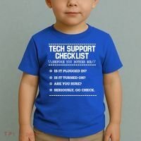 Tech Support Checklist Funny Computer Geek Sysadmin Gift Toddler T-Shirt thumb 2