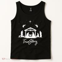 True Story Christmas Nativity Jesus Christian Tank Top thumb 2