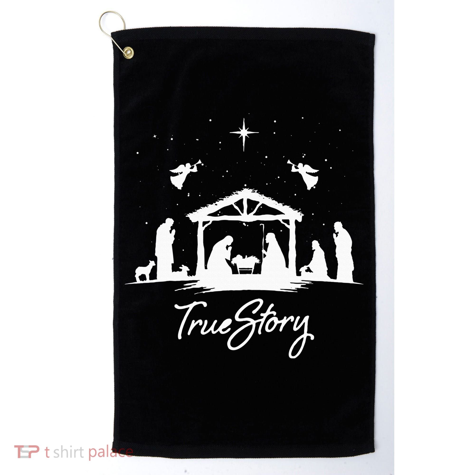 True Story Christmas Nativity Jesus Christian Golf Towel