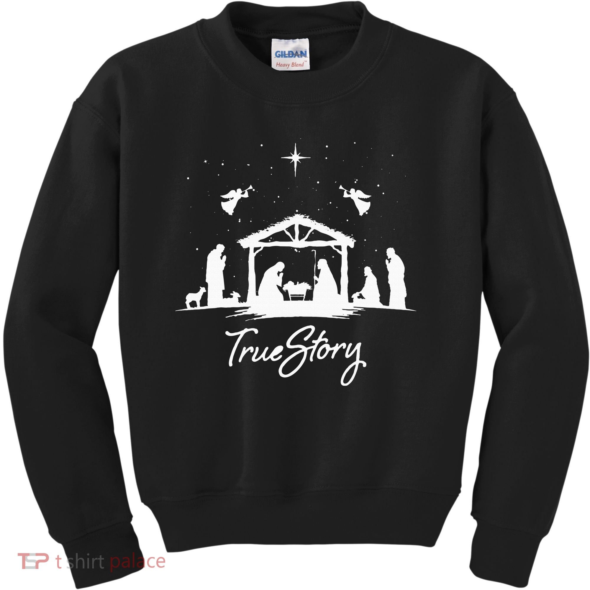 True Story Christmas Nativity Jesus Christian Kids Sweatshirt