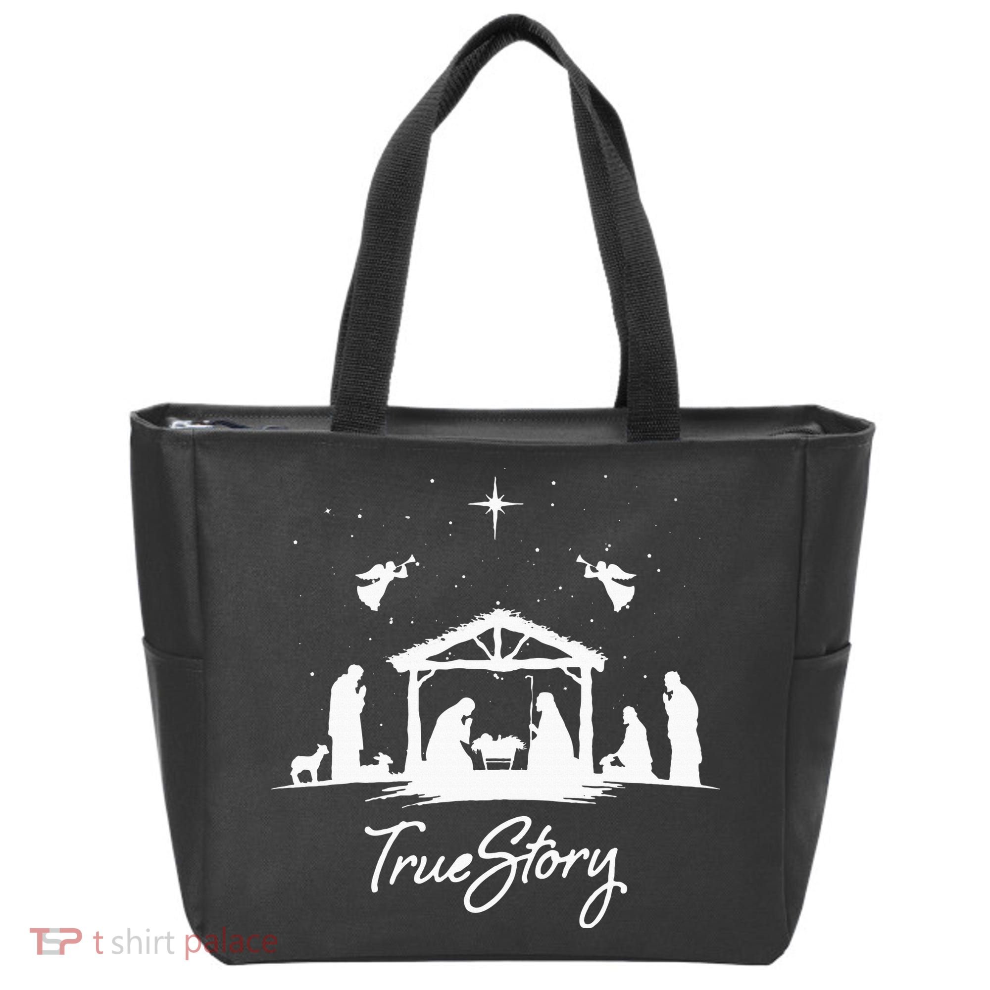 True Story Christmas Nativity Jesus Christian Tote Bag