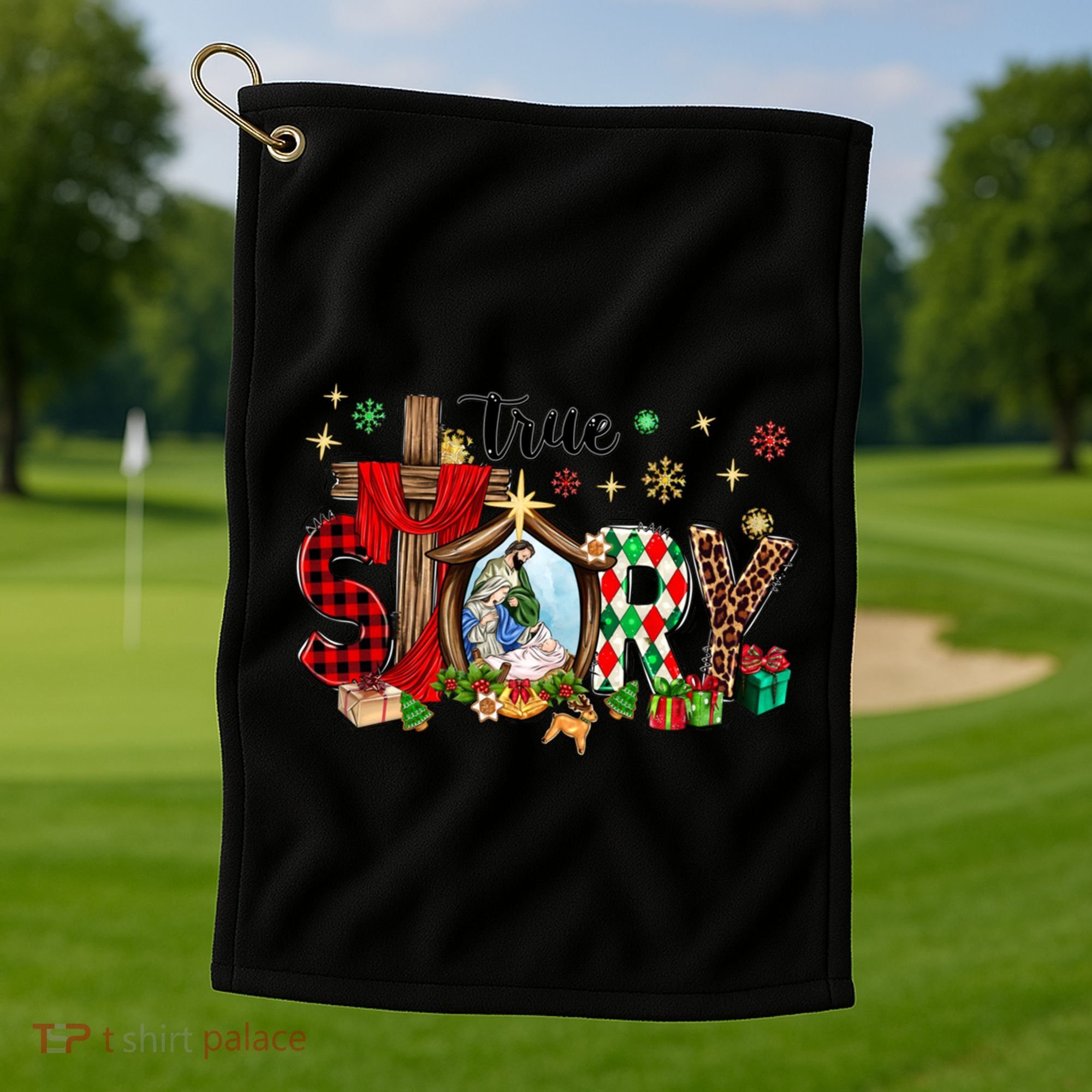 True Story Christmas Jesus Christian Gift Golf Towel