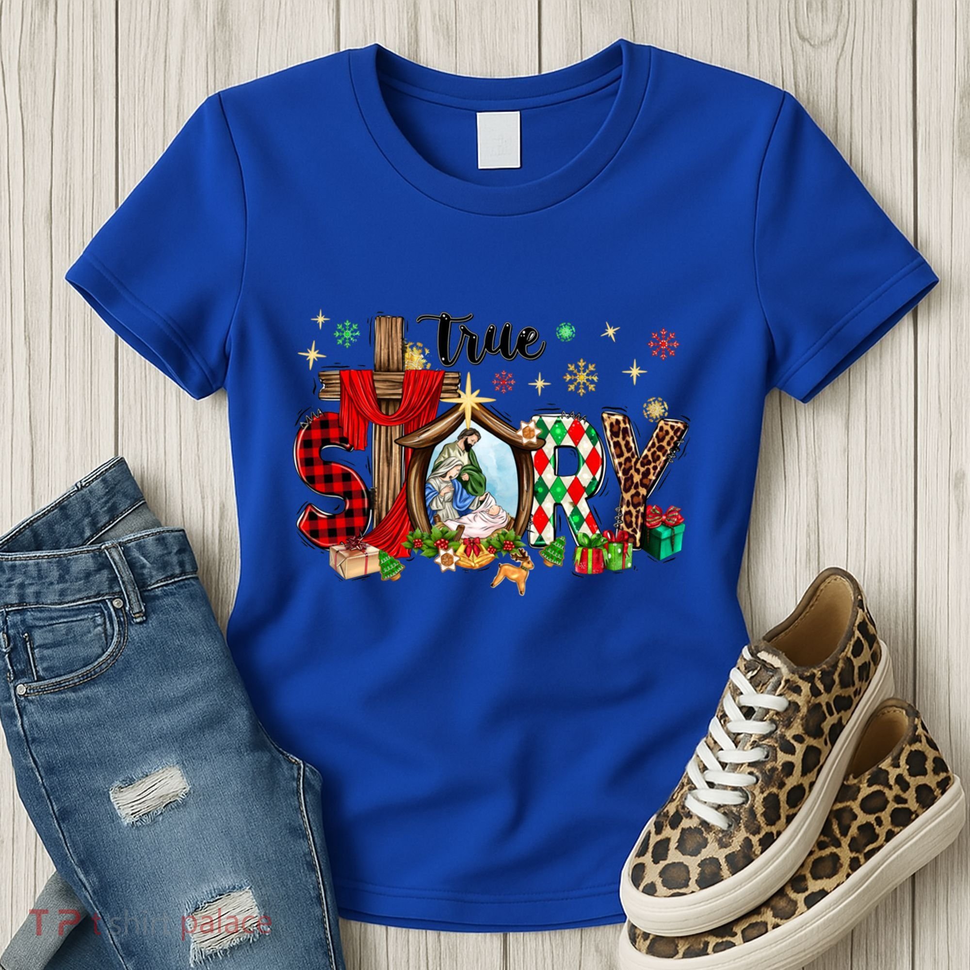 True Story Christmas Jesus Christian Gift Women's T-Shirt