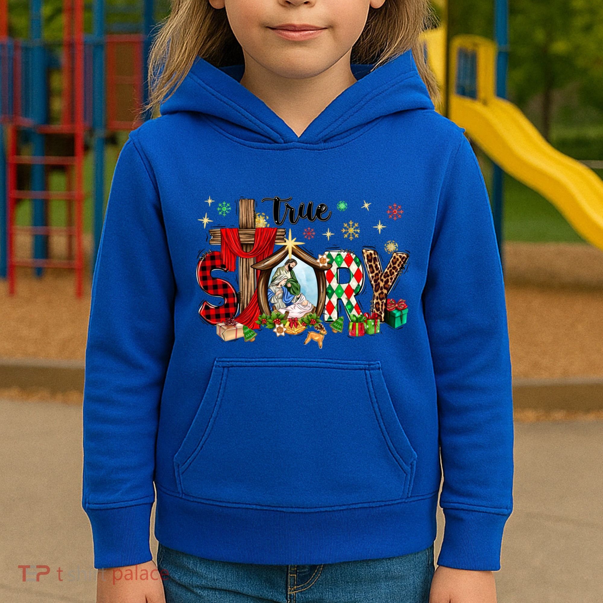 True Story Christmas Jesus Christian Gift Kids Hoodie