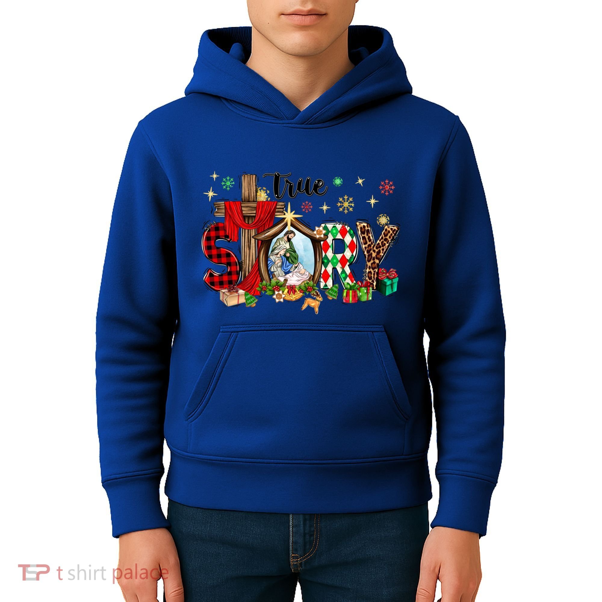 True Story Christmas Jesus Christian Gift Kids Hoodie