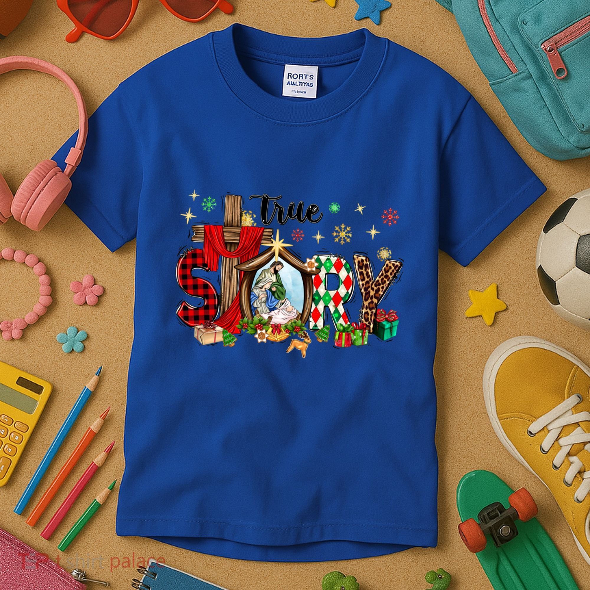 True Story Christmas Jesus Christian Gift Kids T-Shirt