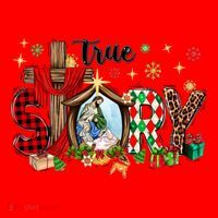 True Story Christmas Jesus Christian Gift Santa Hat thumb 1
