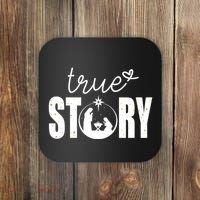 True Story Christmas Holy Christian Coaster thumb 0