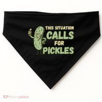 This Situation Calls For Pickles Funny Pickle USA-Made Doggie Bandana thumb 0