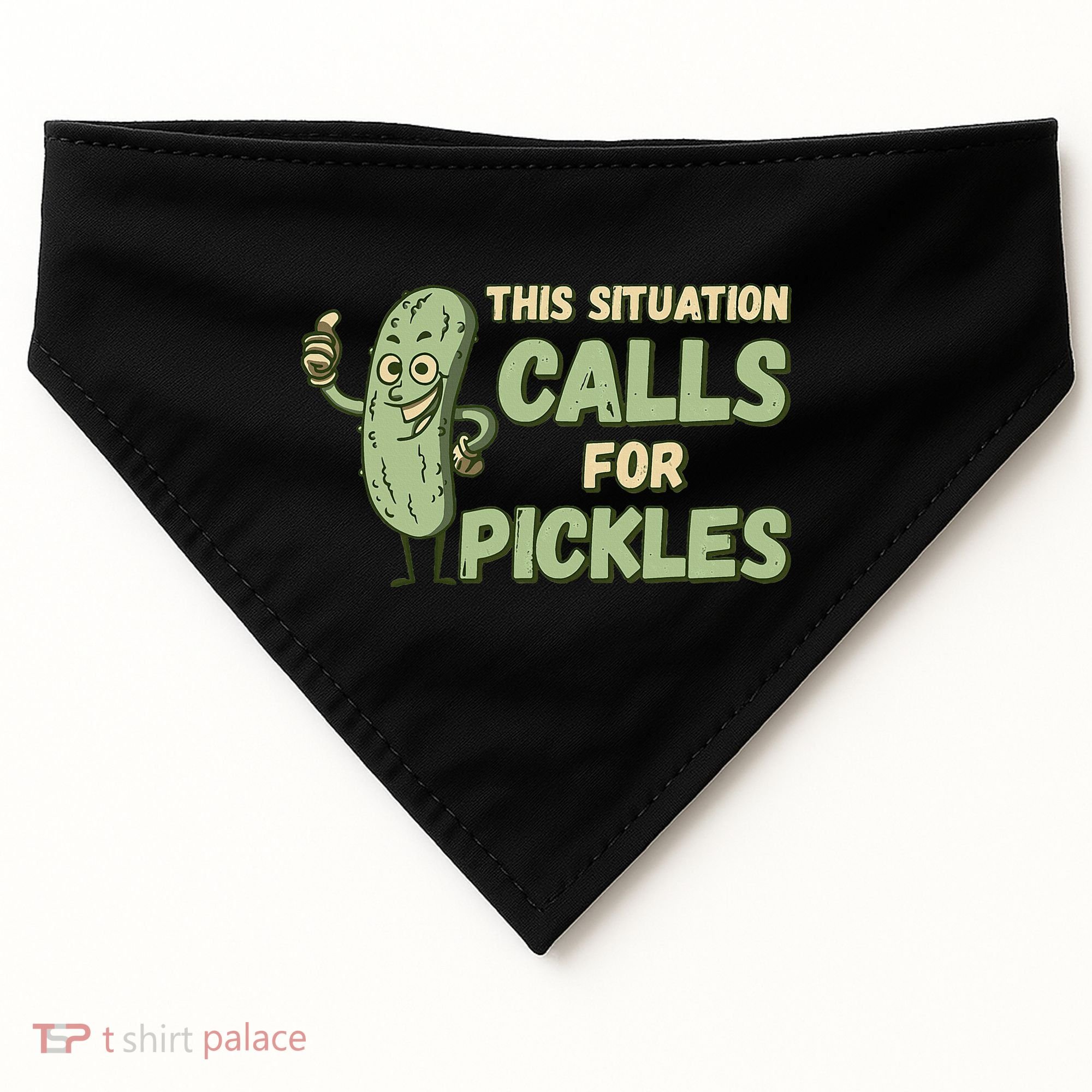 This Situation Calls For Pickles Funny Pickle USA-Made Doggie Bandana